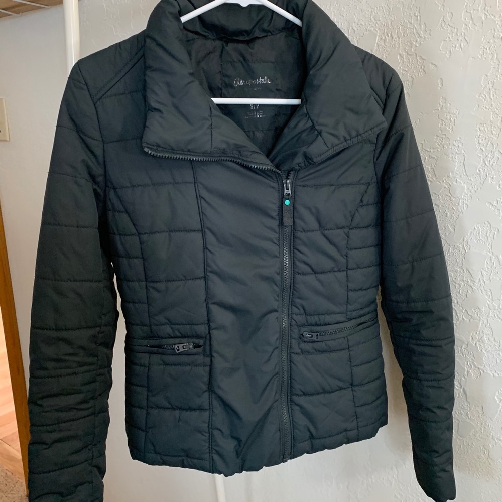 Black Aéropostale Puffer Coat Jacket